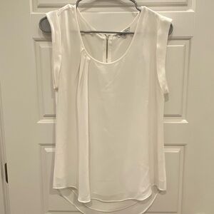NAKED ZEBRA silk top. Cream in color. Size Small.